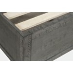 Maxton Contemporary Coastal Distressed Acacia Queen Size Bed - Stone