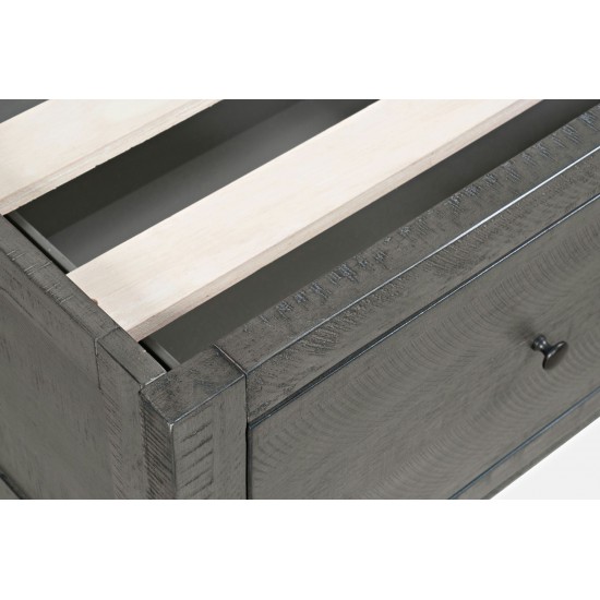 Maxton Coastal Distressed Acacia Full Size Bed with Storage Drawers - Stone