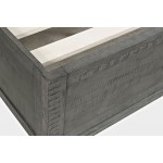 Maxton Contemporary Coastal Distressed Acacia Full Size Bed - Stone