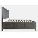 Maxton Contemporary Coastal Distressed Acacia Full Size Bed - Stone