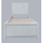 Maxton Contemporary Coastal Distressed Acacia Twin Size Bed - Ivory