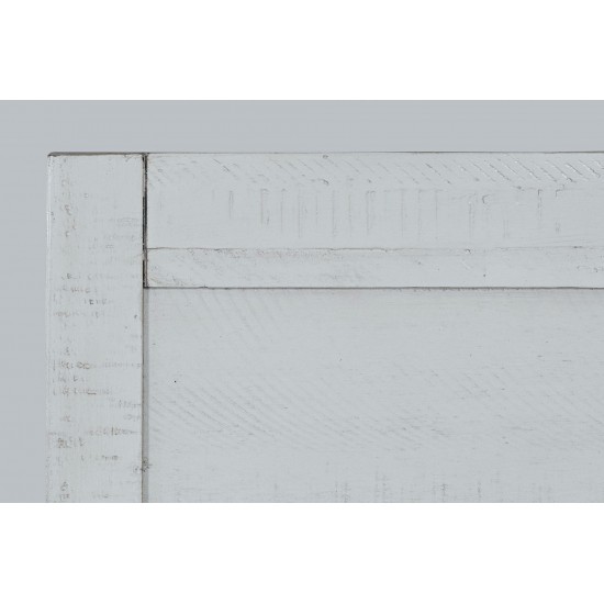 Maxton Contemporary Coastal Distressed Acacia Twin Size Bed - Ivory