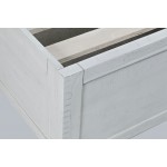 Maxton Contemporary Coastal Distressed Acacia Twin Size Bed - Ivory