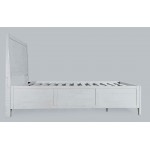 Maxton Contemporary Coastal Distressed Acacia Twin Size Bed - Ivory