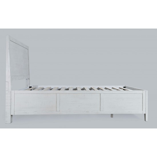 Maxton Contemporary Coastal Distressed Acacia Twin Size Bed - Ivory