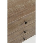 Maxton Contemporary Coastal Distressed Acacia USB Charging Nightstand - Brown