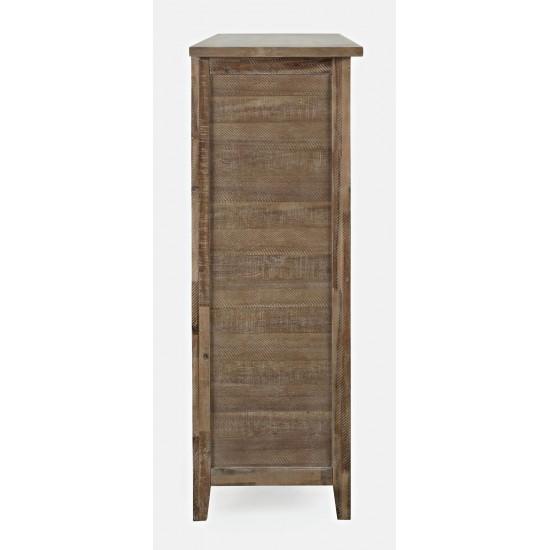 Maxton Contemporary Coastal Distressed Acacia Chest of Drawers - Wash Brown