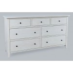 Maxton Contemporary Coastal Distressed Acacia Dresser - Ivory