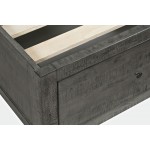 Maxton Coastal Distressed Acacia Queen Size Bed with Storage Drawers - Stone