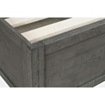 Maxton Contemporary Coastal Distressed Acacia Twin Size Bed - Stone