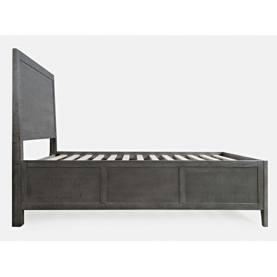 Maxton Contemporary Coastal Distressed Acacia Twin Size Bed - Stone