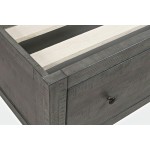 Maxton Coastal Distressed Acacia Twin Size Bed with Storage Drawers - Stone