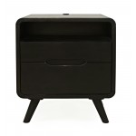 Marlowe Mid-Century Modern 25" Curved Nightstand with USB Charging