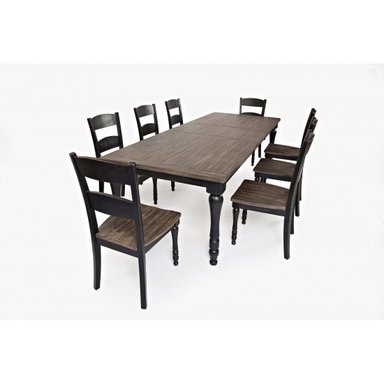 Madison County Reclaimed Pine 106" Farmhouse Nine-Piece Dining Set - Black