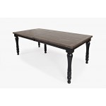 Madison County Reclaimed Pine 106" Farmhouse Nine-Piece Dining Set - Black