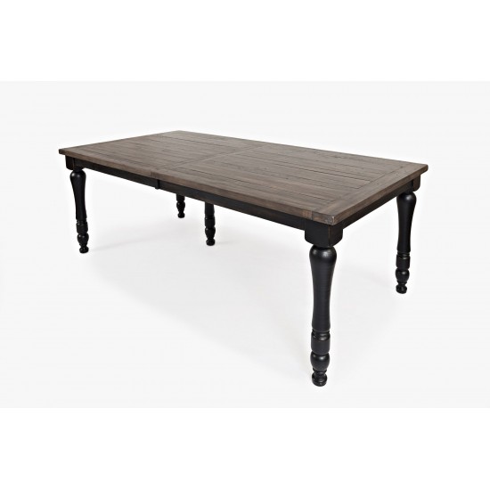 Madison County Reclaimed Pine 106" Farmhouse Nine-Piece Dining Set - Black
