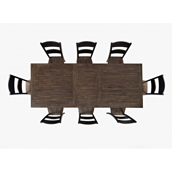 Madison County Reclaimed Pine 106" Farmhouse Nine-Piece Dining Set - Black