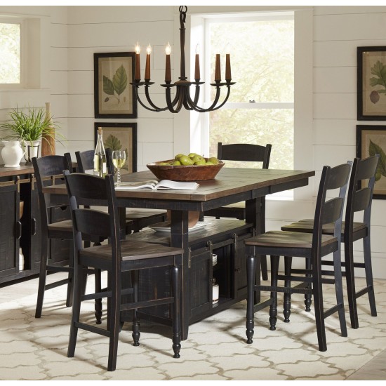 Madison County 72" Farmhouse Counter Height 7-Piece Dining Set - Black