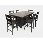 Madison County 72" Farmhouse Counter Height 7-Piece Dining Set - Black