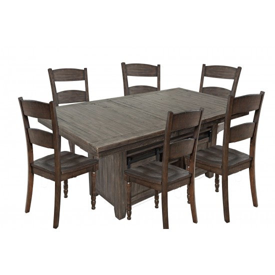 Madison County 72" Farmhouse Storage Table 7-Piece Dining Set - Barnwood Brown