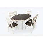 Madison County Reclaimed Pine 66" Oval Farmhouse 7-Piece Dining Set - White