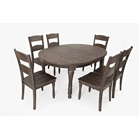 Madison County 66" Oval Farmhouse 7-Piece Dining Set - Barnwood Brown