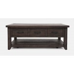 Madison County 48" Rustic Reclaimed Pine Farmhouse Harris 3 Drawer Coffee Table
