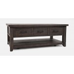 Madison County 48" Rustic Reclaimed Pine Farmhouse Harris 3 Drawer Coffee Table