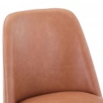 Maddox Faux Leather Upholstered Counter Height Barstool (Set of 2) - Light Brown