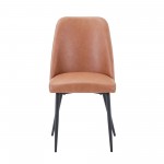 Maddox Faux Leather Upholstered Dining Chair (Set of 2) - Light Brown