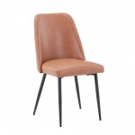 Maddox Faux Leather Upholstered Dining Chair (Set of 2) - Light Brown