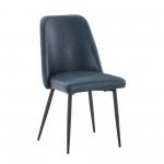 Maddox Faux Leather Upholstered Dining Chair (Set of 2) - Blueberry