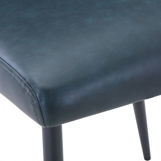 Maddox Faux Leather Upholstered Dining Chair (Set of 2) - Blueberry
