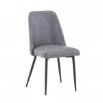 Maddox Faux Leather Upholstered Dining Chair (Set of 2) - Grey