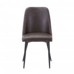 Maddox Faux Leather Upholstered Dining Chair (Set of 2) - Dark Brown