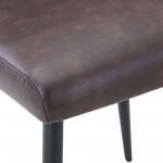 Maddox Faux Leather Upholstered Dining Chair (Set of 2) - Dark Brown