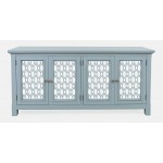 Isabella 69" Luxury Mirrored Sideboard Storage Cabinet - Blue