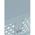 Isabella 69" Luxury Mirrored Sideboard Storage Cabinet - Blue