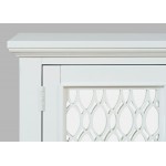 Isabella 69" Luxury Mirrored Sideboard Storage Cabinet - White