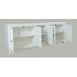 Isabella 86" Luxury Mirrored Sideboard Storage Cabinet - White