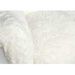 Huggy Luxury Plush Faux Fur Upholstered Swivel Accent Chair - Natural