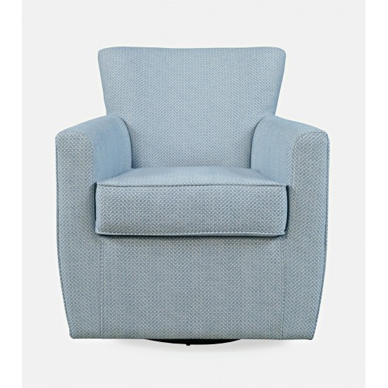 Harper Classic Traditional Swivel Accent Chair - Sky