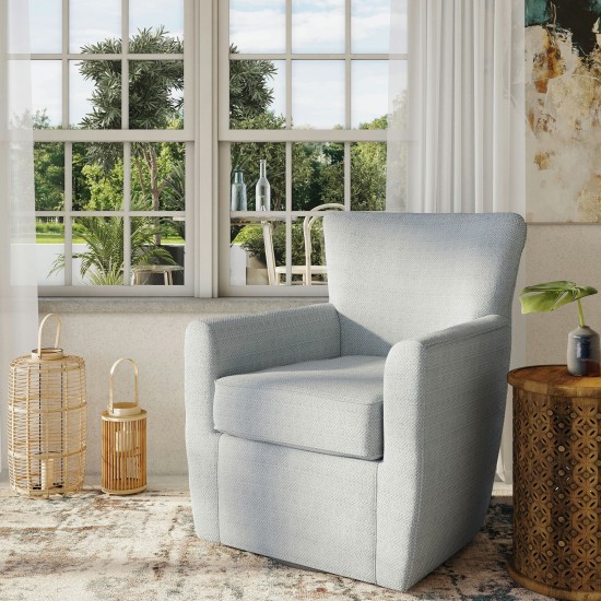 Harper Classic Traditional Swivel Accent Chair - Sky