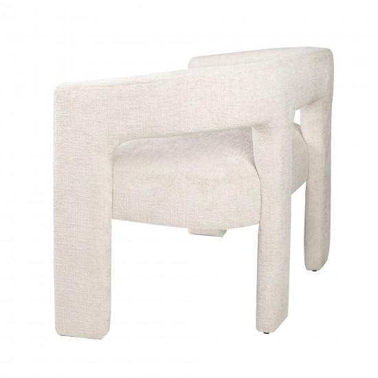 Gwen Modern Luxury Jacquard Fabric Upholstered Sculpture Bench - Natural