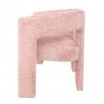 Gwen Modern Luxury Jacquard Fabric Upholstered Sculpture Bench - Pink