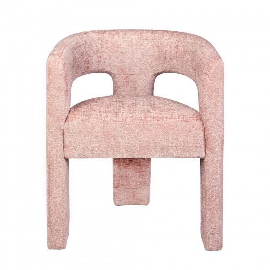 Gwen Modern Luxury Jacquard Fabric Upholstered Sculpture Armchair - Pink