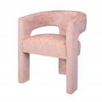 Gwen Modern Luxury Jacquard Fabric Upholstered Sculpture Armchair - Pink