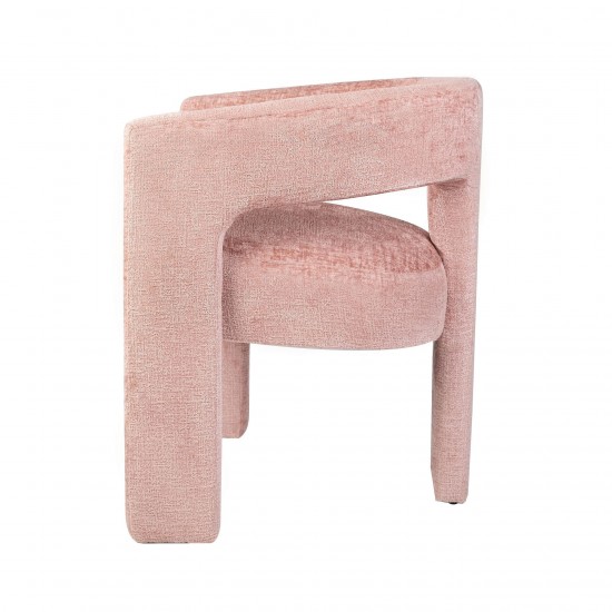 Gwen Modern Luxury Jacquard Fabric Upholstered Sculpture Armchair - Pink