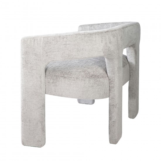 Gwen Modern Luxury Jacquard Fabric Upholstered Sculpture Bench - Grey