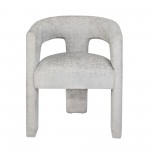 Gwen Modern Luxury Jacquard Fabric Upholstered Sculpture Armchair - Grey